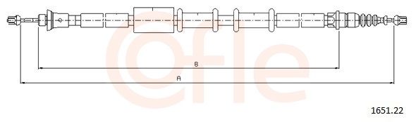 COFLE 1651.22 Cable Pull, parking brake