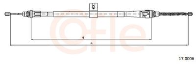 Cable Pull, parking brake COFLE 17.0006