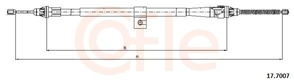 COFLE 17.0007 Cable Pull, parking brake