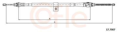 Cable Pull, parking brake COFLE 17.0007