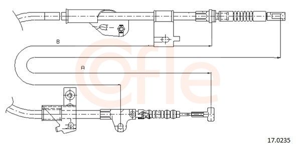 COFLE 17.0235 Cable Pull, parking brake