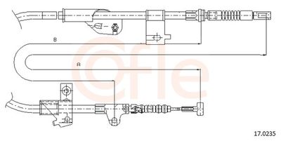 Cable Pull, parking brake COFLE 17.0235