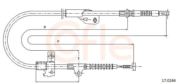 COFLE 17.0244 Cable Pull, parking brake