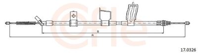 Cable Pull, parking brake COFLE 17.0326