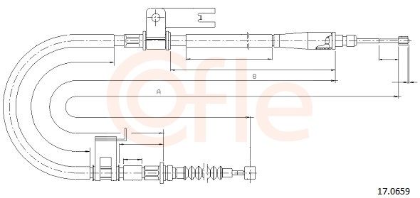 COFLE 17.0659 Cable Pull, parking brake