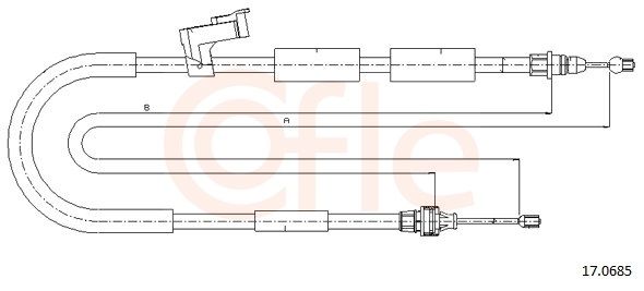 COFLE 17.0685 Cable Pull, parking brake
