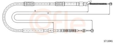 Cable Pull, parking brake COFLE 17.1041