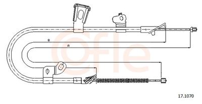 Cable Pull, parking brake COFLE 17.1070