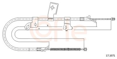 Cable Pull, parking brake COFLE 17.1071