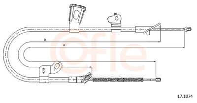 Cable Pull, parking brake COFLE 17.1074