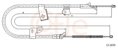 Cable Pull, parking brake COFLE 17.1075