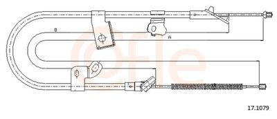 Cable Pull, parking brake COFLE 17.1079
