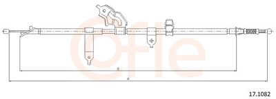 Cable Pull, parking brake COFLE 17.1082
