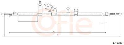 Cable Pull, parking brake COFLE 17.1083