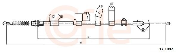 COFLE 17.1092 Cable Pull, parking brake