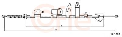 Cable Pull, parking brake COFLE 17.1092