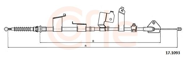 COFLE 17.1093 Cable Pull, parking brake