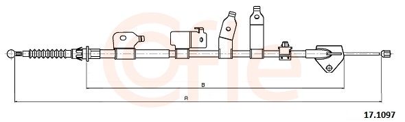COFLE 17.1097 Cable Pull, parking brake