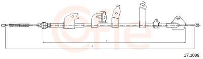 Cable Pull, parking brake COFLE 17.1098