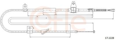 Cable Pull, parking brake COFLE 17.1228