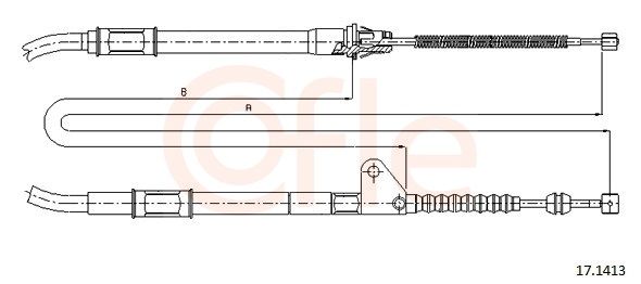 COFLE 17.1413 Cable Pull, parking brake