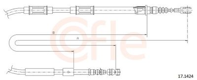 Cable Pull, parking brake COFLE 17.1424