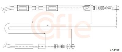 Cable Pull, parking brake COFLE 17.1425