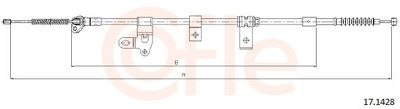 Cable Pull, parking brake COFLE 17.1428