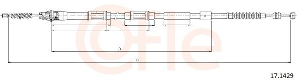 COFLE 17.1429 Cable Pull, parking brake