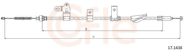 COFLE 17.1438 Cable Pull, parking brake