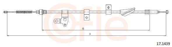 COFLE 17.1439 Cable Pull, parking brake