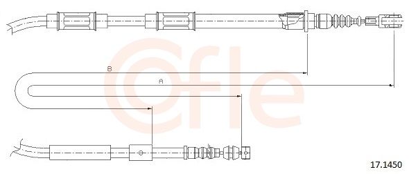 COFLE 17.1450 Cable Pull, parking brake