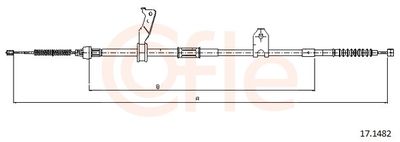 Cable Pull, parking brake COFLE 17.1482