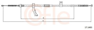Cable Pull, parking brake COFLE 17.1483