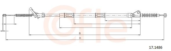 COFLE 17.1486 Cable Pull, parking brake