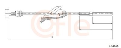 Cable Pull, parking brake COFLE 17.1555
