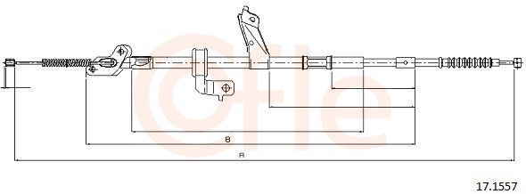 COFLE 17.1557 Cable Pull, parking brake