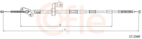 COFLE 17.1560 Cable Pull, parking brake