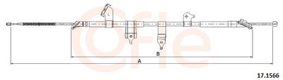 Cable Pull, parking brake COFLE 17.1566