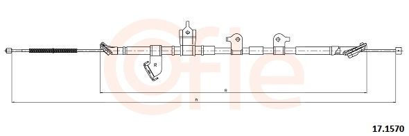 COFLE 17.1570 Cable Pull, parking brake