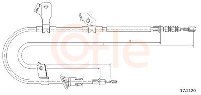 Cable Pull, parking brake COFLE 17.2120