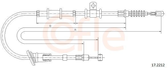 COFLE 17.2212 Cable Pull, parking brake