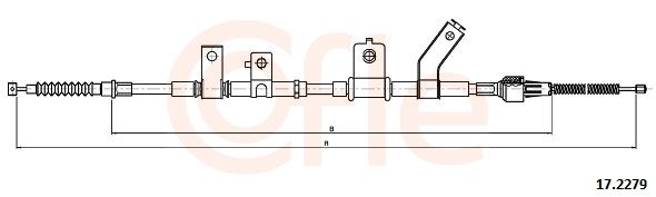 COFLE 17.2279 Cable Pull, parking brake