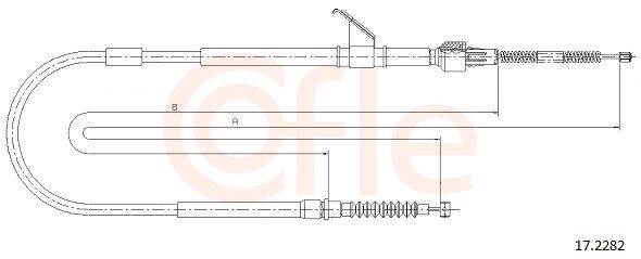 COFLE 17.2282 Cable Pull, parking brake