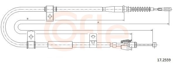 COFLE 17.2559 Cable Pull, parking brake