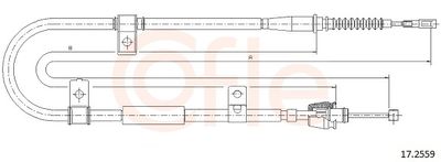 Cable Pull, parking brake COFLE 17.2559