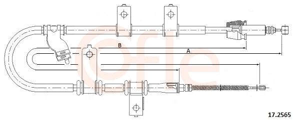COFLE 17.2565 Cable Pull, parking brake