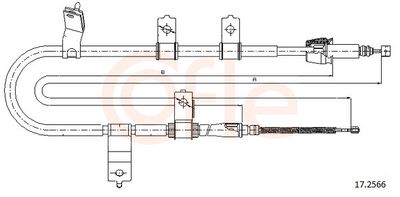 Cable Pull, parking brake COFLE 17.2566