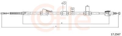 Cable Pull, parking brake COFLE 17.2567