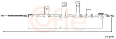 Cable Pull, parking brake COFLE 17.2570